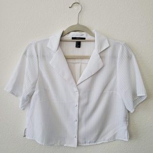 Forever 21 Crop Button Down Shirt